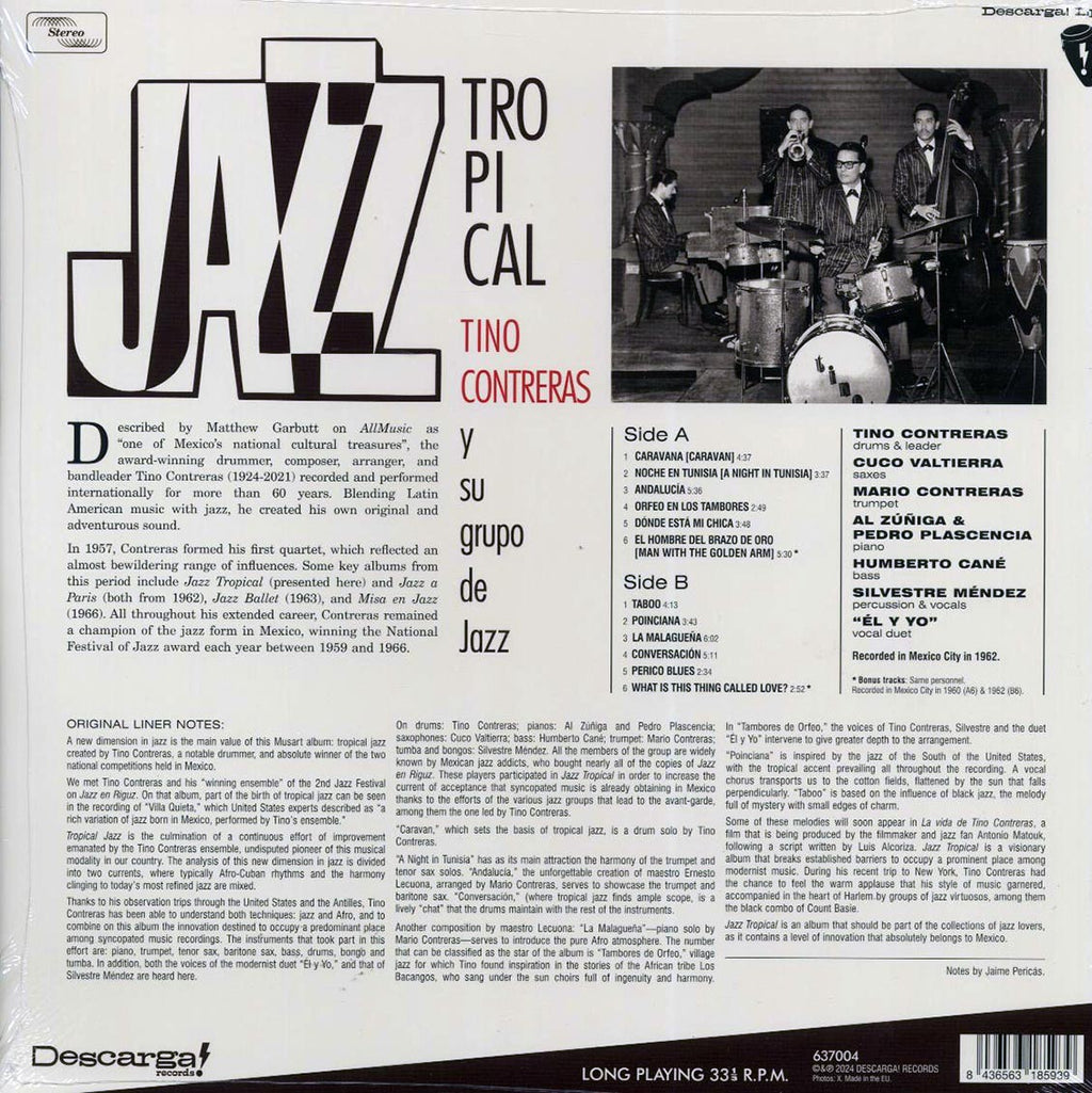 Tino Contreras Y Su Grupo - Jazz Tropical (+2 bonus tracks) (ltd. ed.) (180g) Vinyl Record