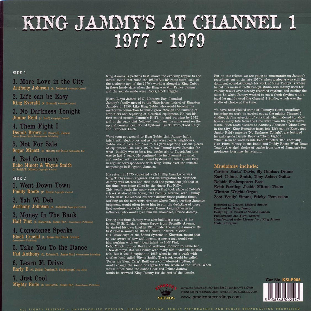 Jr. Reid, Half Pint, Wayne Smith, Pad Anthony, Etc. - King Jammy At Channel One (180g) Vinyl Record