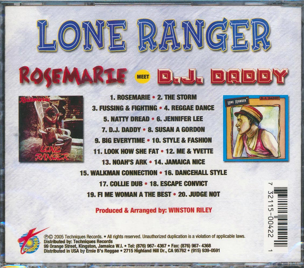 Lone Ranger - Rosemarie + DJ Daddy (2 albums on 1 CD) (20 tracks) Music CD