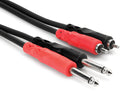 Hosa Stereo Intercon Dual 1/4ints To Dual Rca1m - Hosa Stereo Intercon Dual 1/4ints To Dual Rca1m - Professional Audio