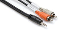 Hosa Stereo Breakout 3.5 Mm Trs To Dual Rca 15 Ft - Hosa Stereo Breakout 3.5 Mm Trs To Dual Rca 15 Ft - Professional Audio