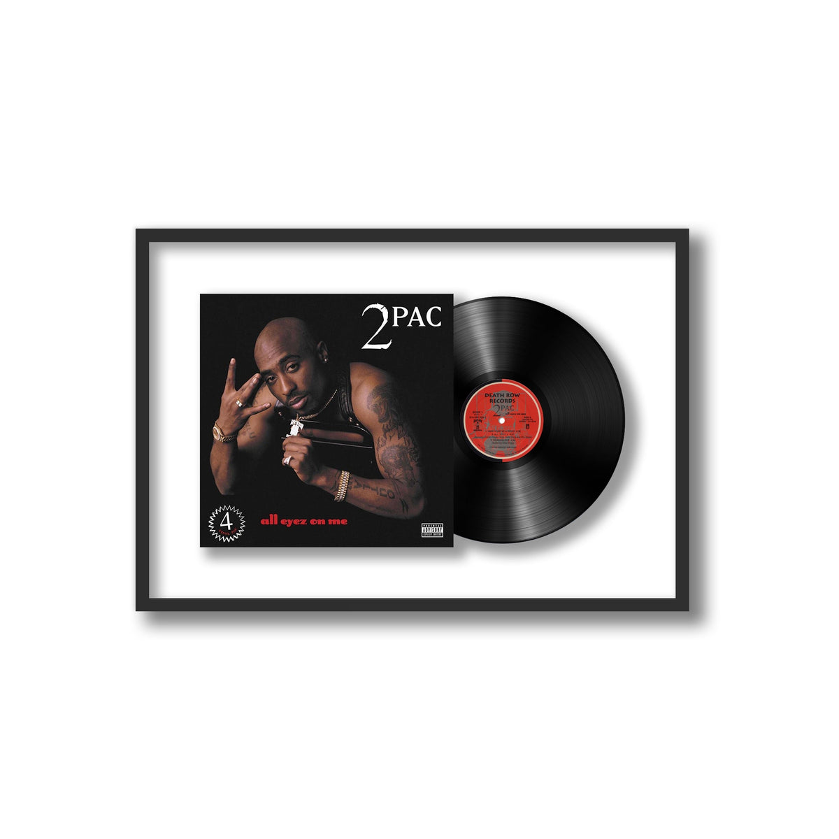 2Pac - All Eyes On Me - Framed Vinyl Record