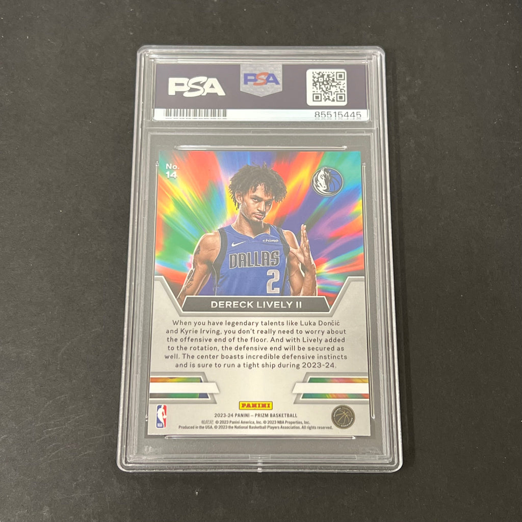 2023-24 Panini Prizm #14 Dereck Lively II Instant Impact Rookie signed card PSA