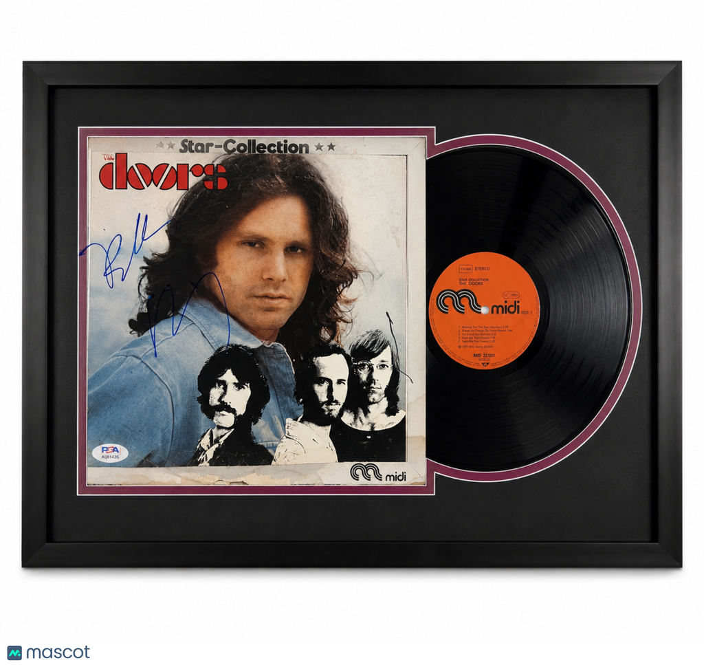 Robby Krieger of The Doors Signed Star Collection Framed Vinyl Album PSA