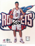 Yao Ming Houston Rockets Signed Basketball 8x10 Photo BAS