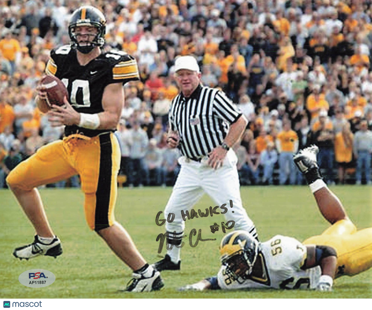 Nate Chandler Signed Iowa Hawkeyes Football 8x10 Photo PSA Autographed