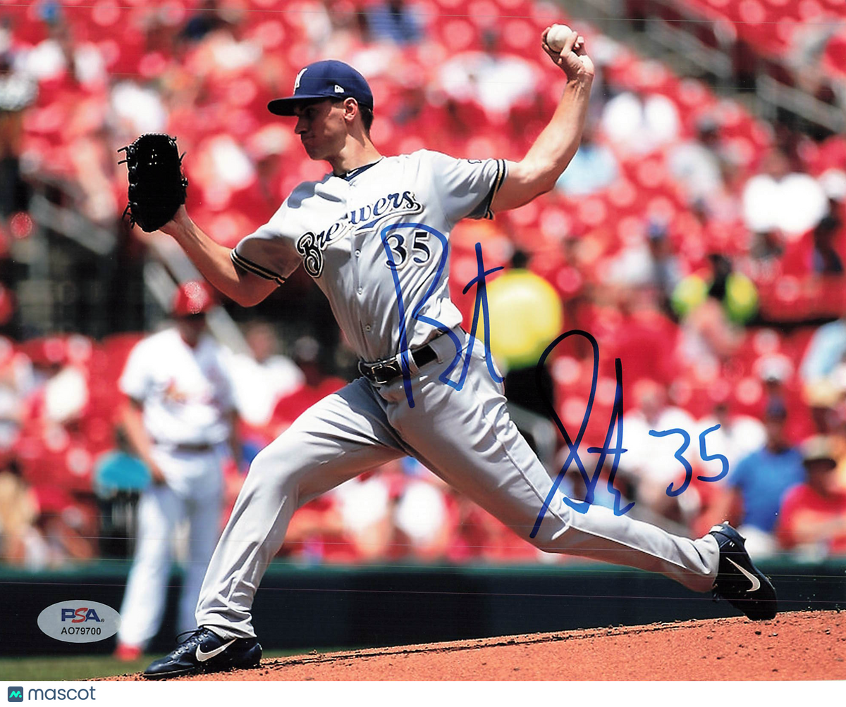 Brent Suter Milwaukee Brewers Signed 8x10 Photo PSA