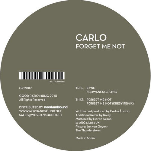 Carlo - Forget Me Not - Vinyl Record
