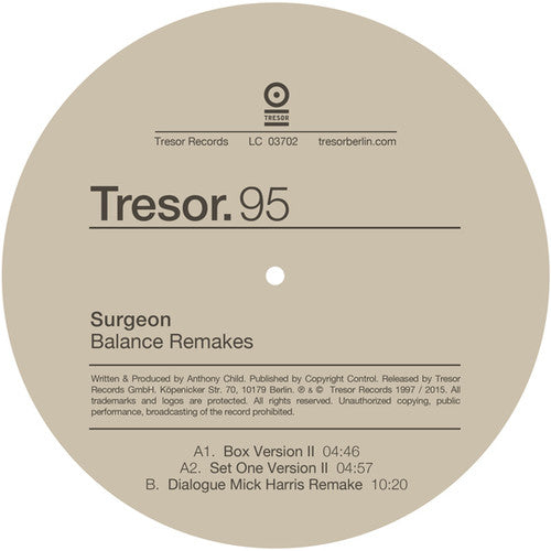 Surgeon - Balance Remakes - Vinyl Record