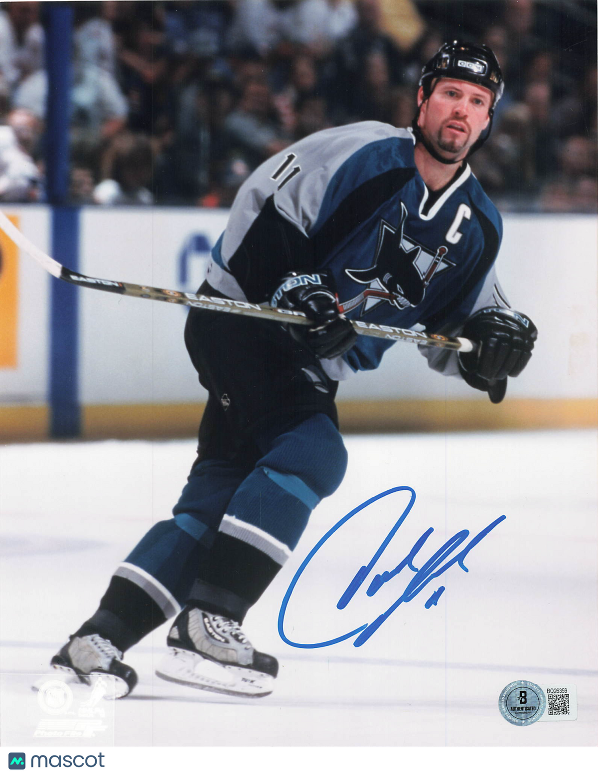 Owen Nolan Signed Hockey 8x10 Photo BAS Autographed