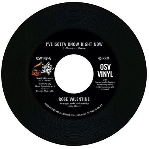 Valentine,rose / Barrett,susan - I've Gotta Know Right Now / What's It Gonna Be - Vinyl Record