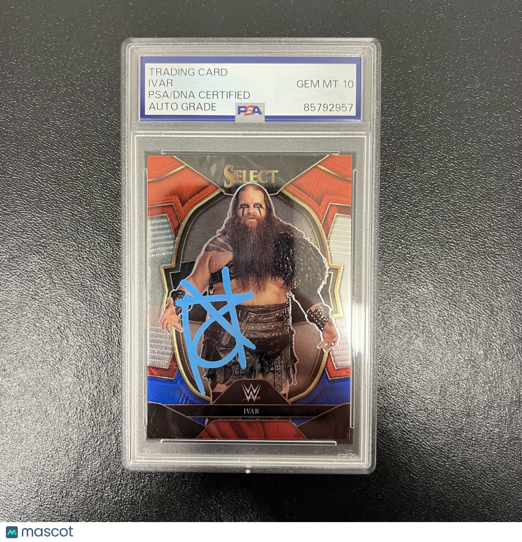 2023 Panini Select WWE#62 Ivar Signed Card PSA Auto 10 Autographed
