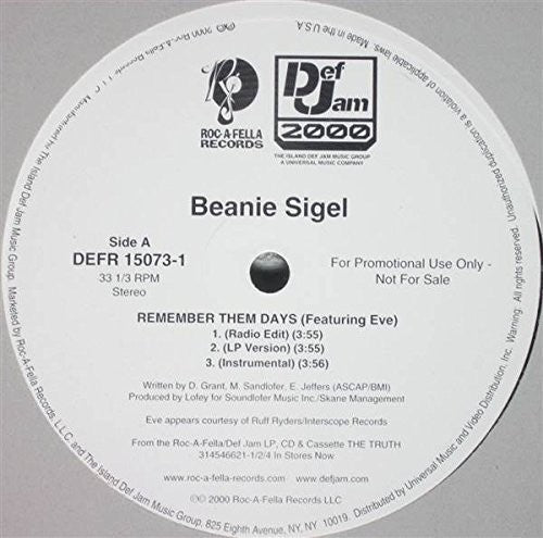 Sigel,beanie - Remember Them Days - Vinyl Record