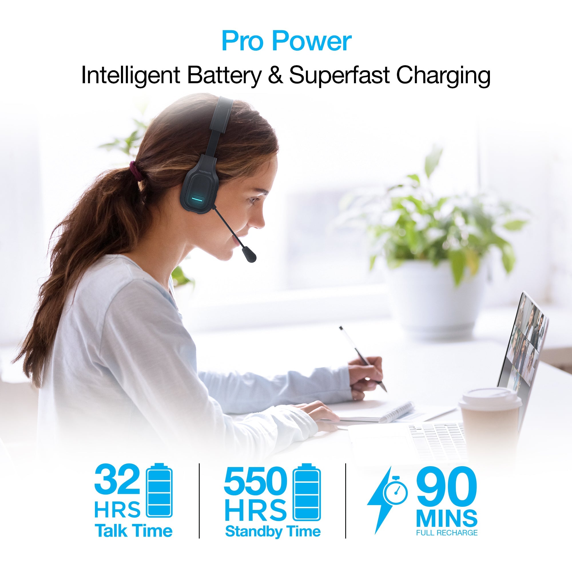 Naztech NXT-700 Xtreme Noise Cancelling Headset for Home Use