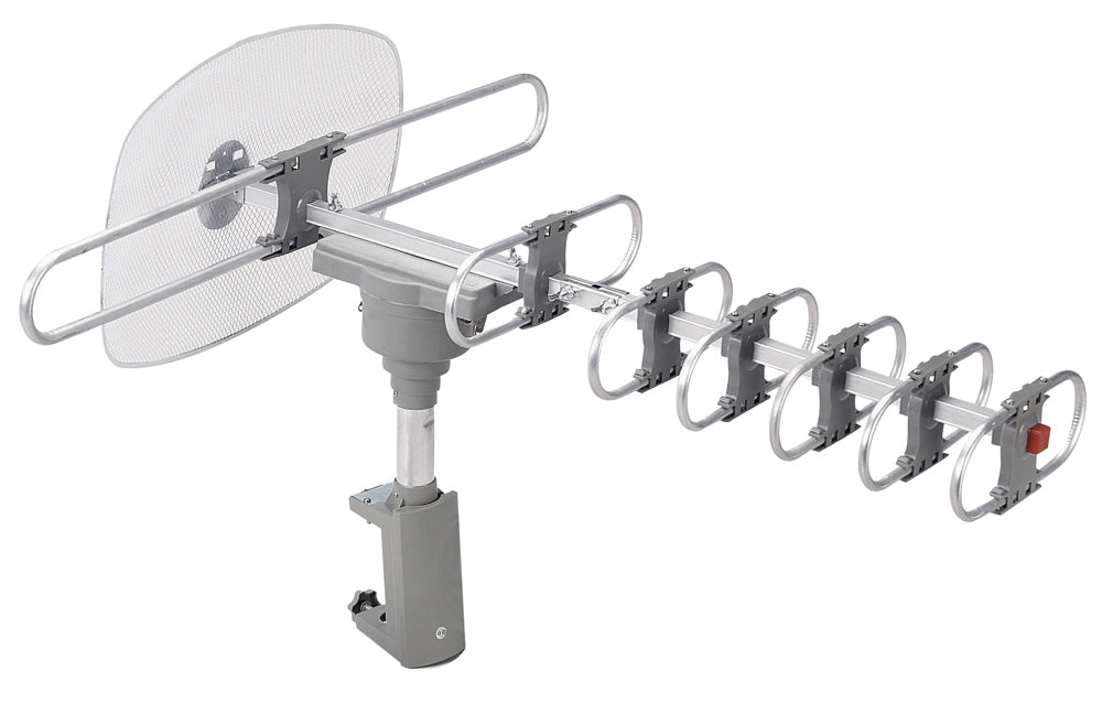 Naxa High Powered Amplified Motorized Outdoor Antenna Suitable For HDTV and ATSC Digital Television (NAA-351)