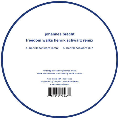 Brecht,johannes - Freedom Walks Henrik Schwarz Remix - Vinyl Record