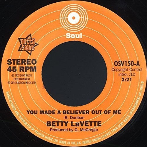 Lavette,betty - You Made A Believer Out Of Me / Thank You For - Vinyl Record