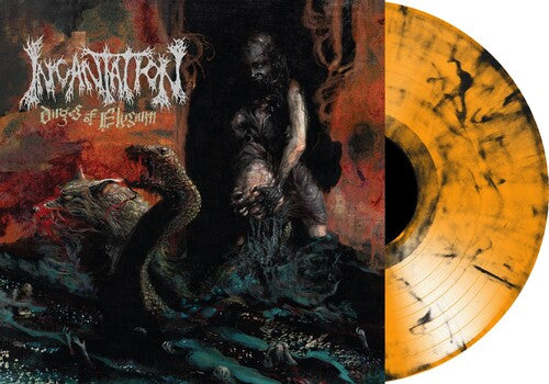 Incantation - Dirges Of Elyzium - Orange / Black Marble - Vinyl Record