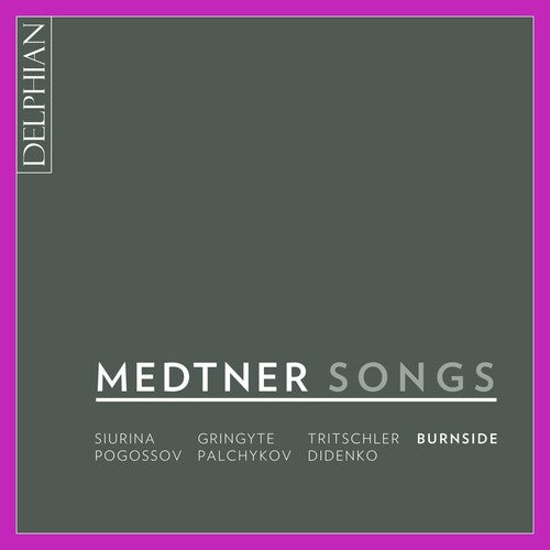 Medtner / Burnside - Songs - Music CD
