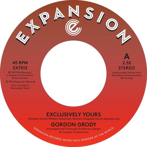 Grody,gordon - Exclusively Yours / After Loving You - Vinyl Record