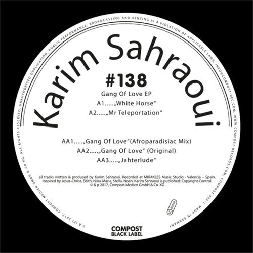 Sahraoui,karim - Gang Of Love - Vinyl Record