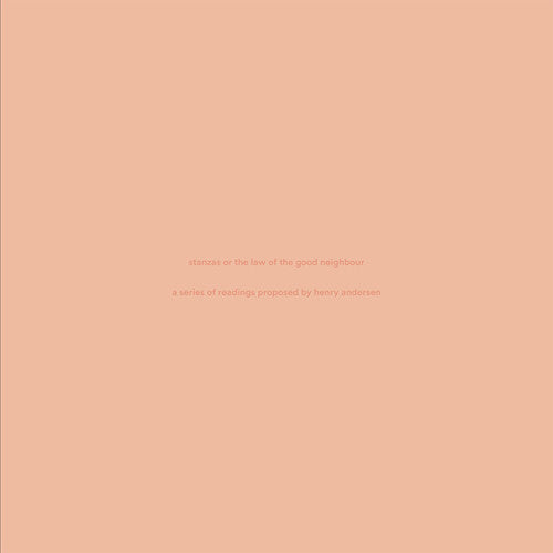 Andersen,henry - Stanzas Or The Law Of The Good Neighbour - Vinyl Record