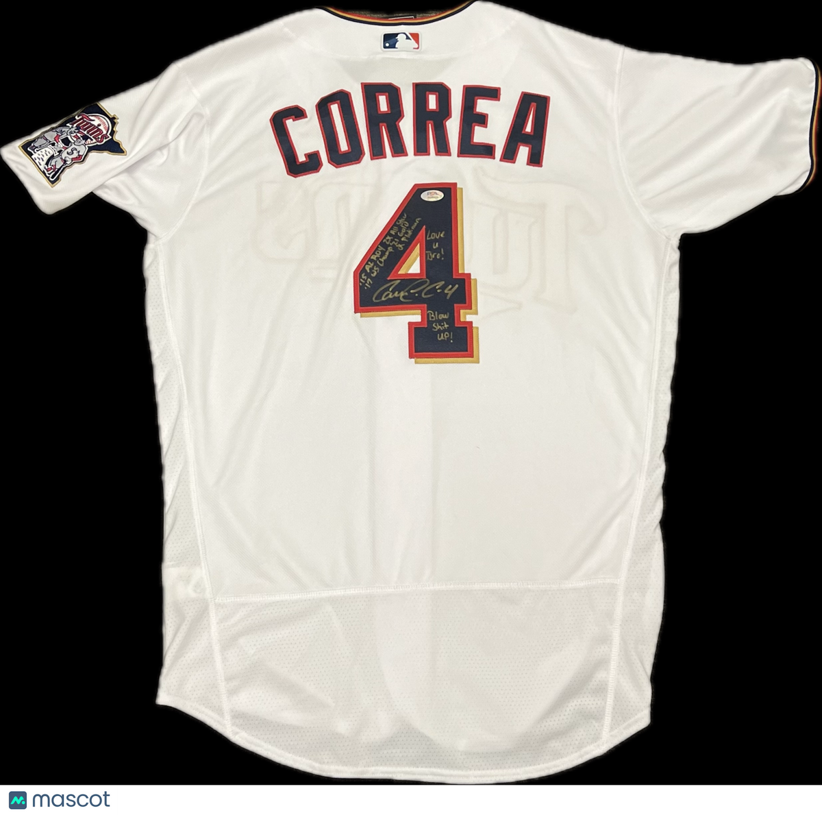 Carlos Correa Signed Jersey PSA Minnesota Twins Autographed