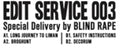 Blind Rape - Edit Service 003 - Special Delivery - Vinyl Record