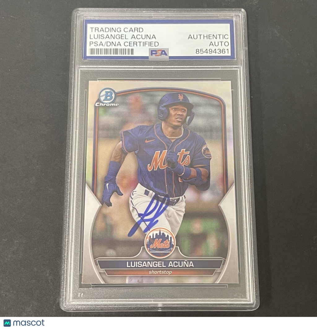 2023 Topps Bowman Chrome #BDC-193 Luisangel Acuna signed card PSA Auto 10