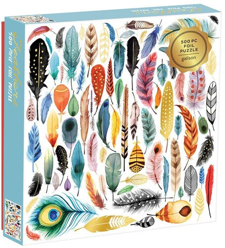 Galison - Feathers 500 Piece Foil Puzzle - Games
