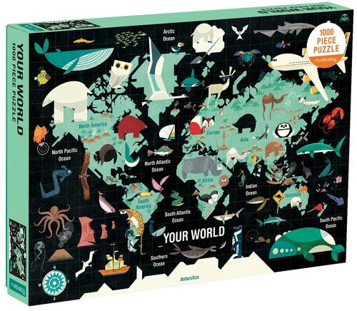 Mudpuppy - Map Of The World 1000 Piece Family Puzzle - Games
