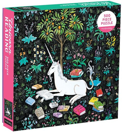 Mudpuppy - Unicorn Reading 500 Piece Family Puzzle - Games