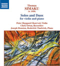 Simaku / Houston / Orton - Solos & Duos Violin & Piano - Music CD