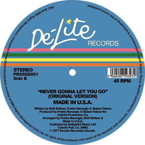 Made In U.s.a. - Never Gonna Let You Go (theo Parrish Ugly Edit) - Vinyl Record