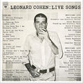 Cohen,leonard - Leonard Cohen: Live Songs - Vinyl Record