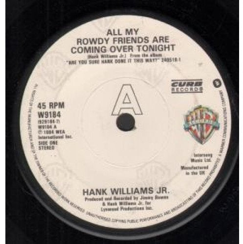 Williams Jr,hank - All My Rowdy Friends Are Coming Over: Great - Music CD
