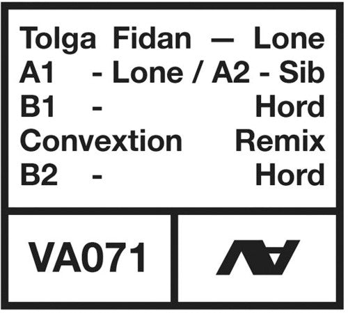 Fidan,tolga - Lone - Vinyl Record