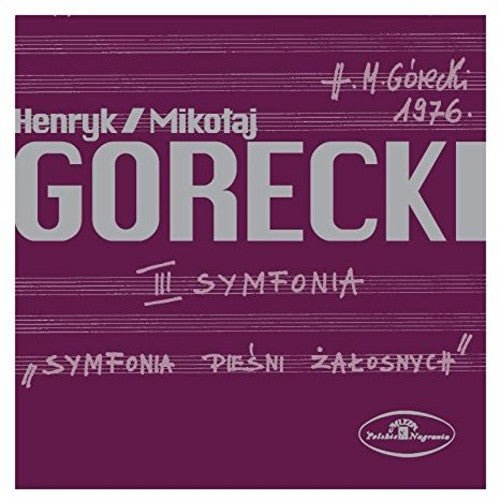 Gorecki / Woytowicz,stefania - Gorecki: Iii Symfonia Piesni Zalosnych Op 36 - Music CD