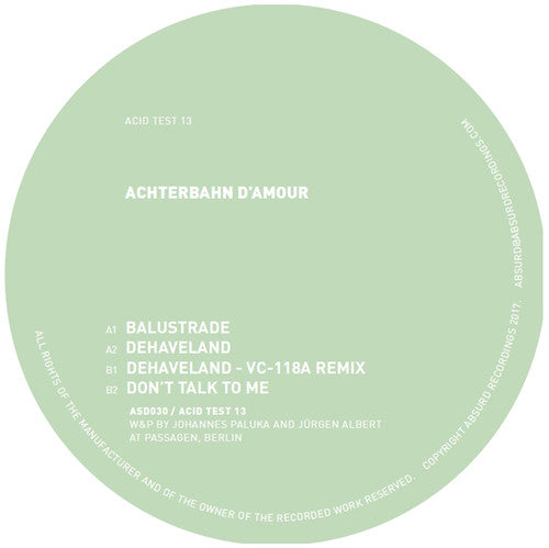 D'amour,achterbahn - Acid Test 13 - Vinyl Record