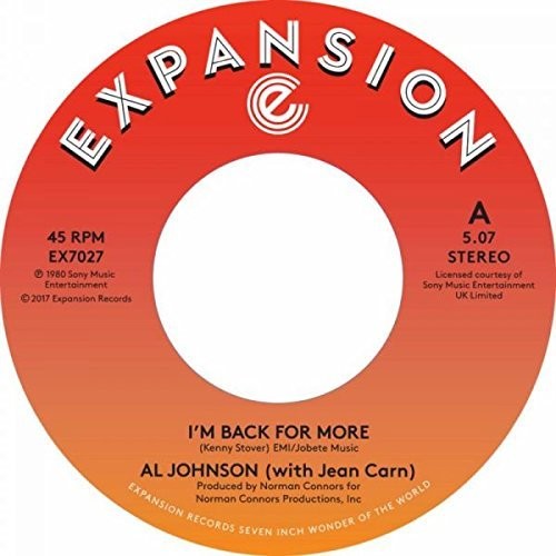 Johnson,al - I'm Back For More / I've Got My Second Wind - Vinyl Record