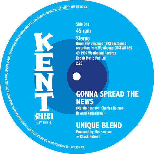 Unique Blend / Tilmon,a.c. & The Detroit Emeralds - Gonna Spread The News / That's All I Got - Vinyl Record
