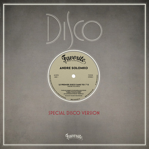 Solomko,andre - Premier Disco Sans Toi - Vinyl Record