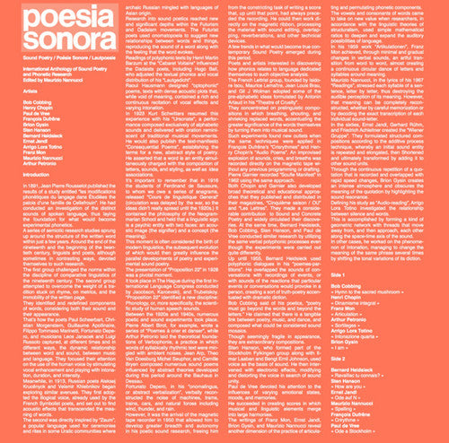 Poesia Sonora / Various - Poesia Sonora / Various - Vinyl Record