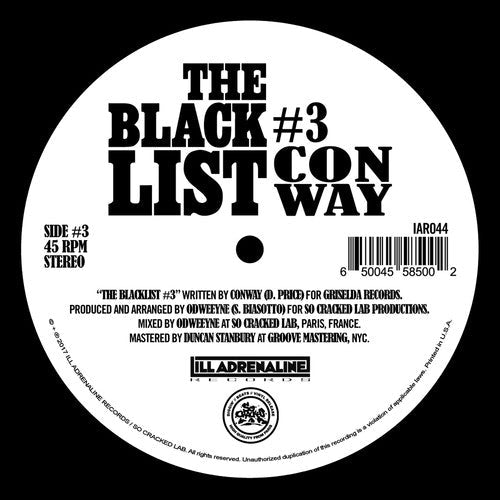 The Blacklist #3 / The Blacklist #4 [7" Vinyl] Vinyl Record