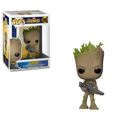 Funko Pop! Marvel: - Avengers Infinity War - Teen Groot With Gun - Collectibles