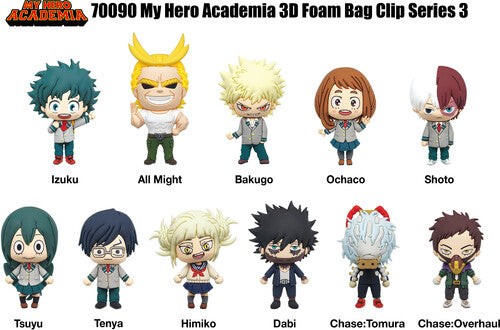 My Hero Academia Series 3 - 3d Foam Bag Clips - My Hero Academia Series 3 - 3d Foam Bag Clips - Collectibles