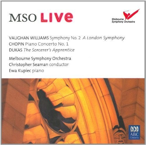 Chopin / Vaughan Williams / Kupiec / Melbourne So - Chopin: Pno Cto No 1 / Vaughan Williams: Sym No 2 - Music CD