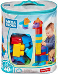 Mega Bloks - Big Building Bag Blue 80 Piece Toddler Building - Collectibles
