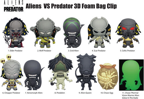 Aliens Vs Predator 3d Foam Bag Clips In Blind Bags - Aliens Vs Predator 3d Foam Bag Clips In Blind Bags - Collectibles