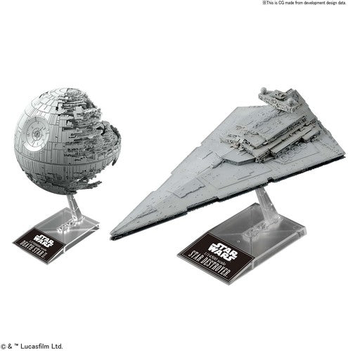 Bandai Star Wars Plastic Model - Sw Death Star Ii & Star Destroyer 1/14,500 - Collectibles